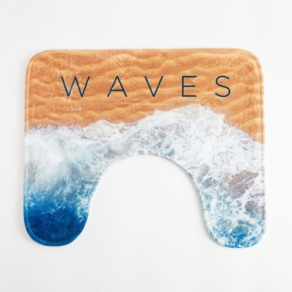 Коврик для ванной 50*40см велюр Вэйвс (Waves) ЭТЕЛЬ