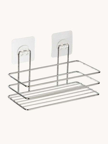 Полка 1-ярусная малая 19,5*9,7*6см самоклеящаяся BASIC Рыжий кот