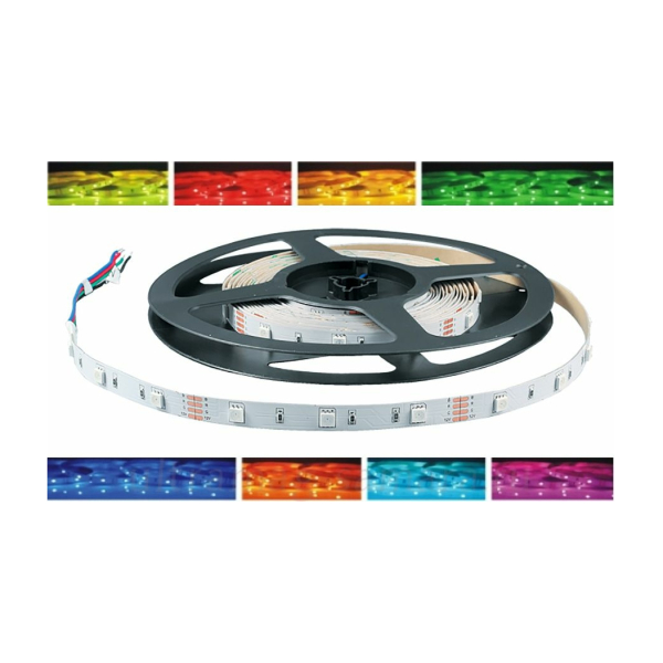 Лента св/д SMD5050 30LED/м 7,2Вт/м 12В IP20 стандарт Цвет:RGB (5метров) SWG