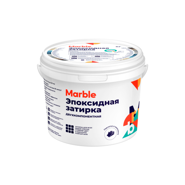 Затирка эпоксидная для плитки Marble белоснежный 1кг