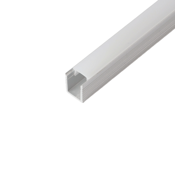 Профиль алюм. накладной, серебро 2000x9x7,8мм (2загл,4креп,экран) CAB241 Feron