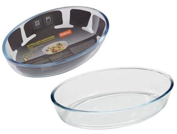 Форма для запекания 2,4л стекло Cristalino Mallony