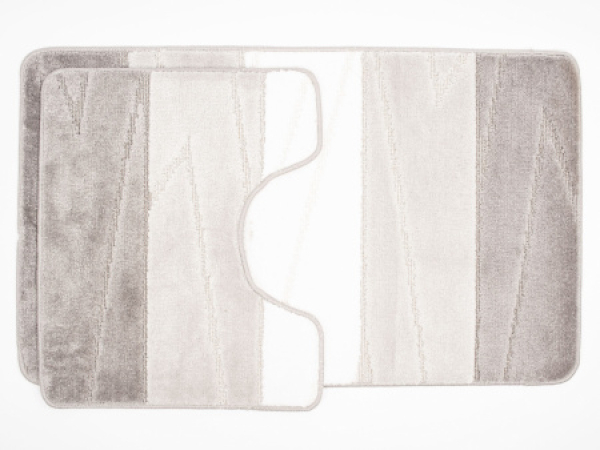 Набор ковриков для ванной 50*80см/40*50см серый Enigma AQUA-PRIME