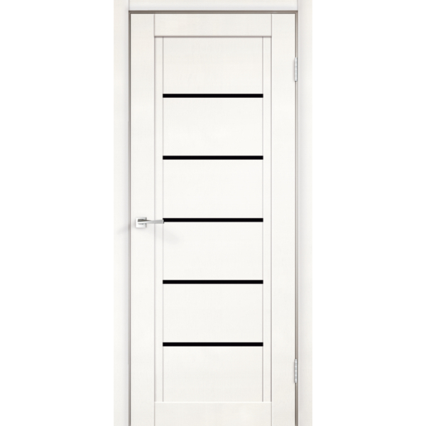 Белый эмалит полотно ЛИНИЯ 1 стекло черное 700 экошпон VellDoris