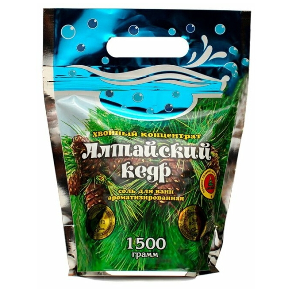 Соль для ванн 1500г Алтайский кедр Хвойный концентрат БАХТАШ