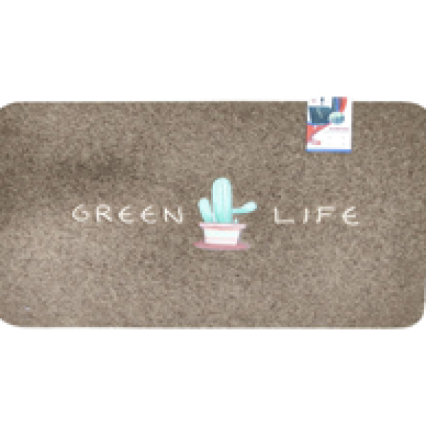 Коврик придверный Велюр Кактус 60*90 коричневый