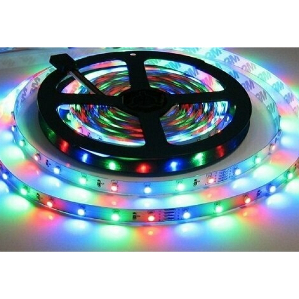 Лента св/дСОВ  60LED/м 14/4Вт/м 12В IP20 RGB 5 метров ЭРА