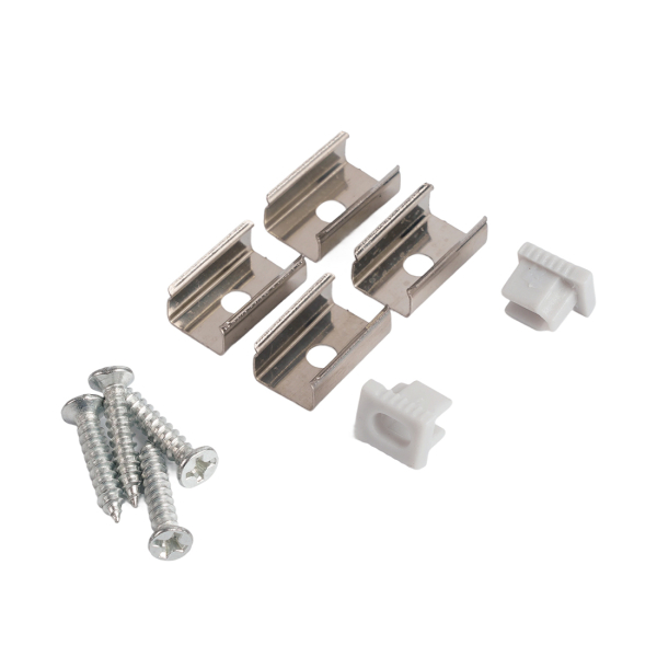 Профиль алюм. накладной, серебро 2000x9x7,8мм (2загл,4креп,экран) CAB241 Feron