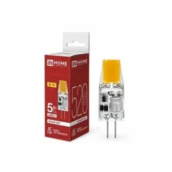 Лампа св/д G4 LED-JC-COB 5Вт 520Лм 4000К 12В IN HOME