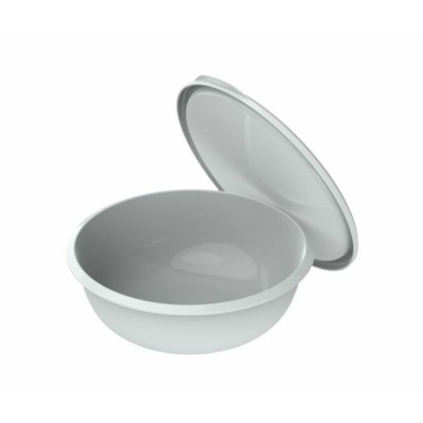 Миска 2,3л с крышкой серый