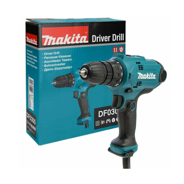 Дрель сетевая 320Вт 0-450/0-1500об/м Makita DF 0300