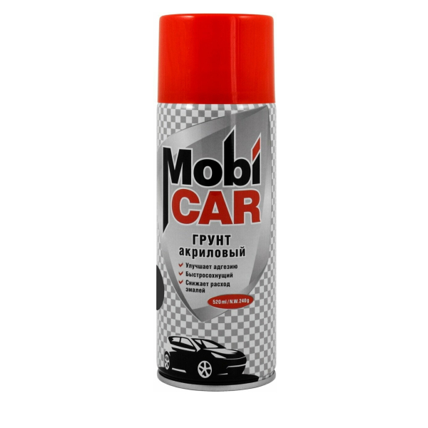 Грунт аэрозольный акриловый черный 520мл Mobicar
