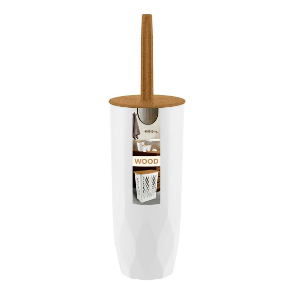 Ерш для туалета с подставкой пластик Wood Keeplex