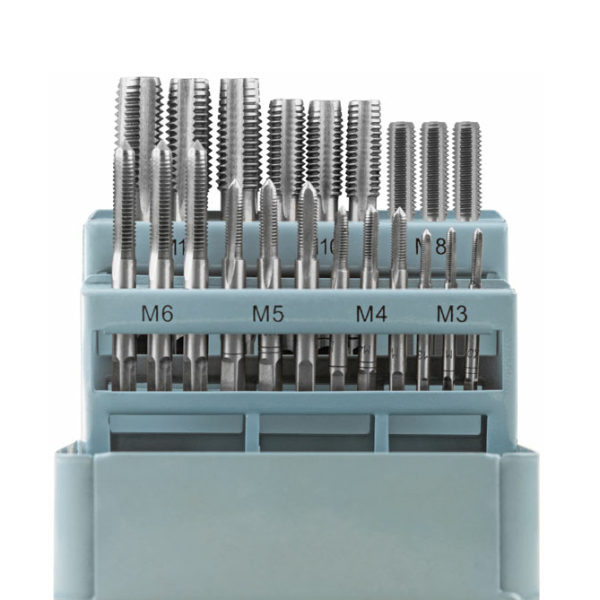 Набор метчиков 21шт М3-М12 металлический корпус