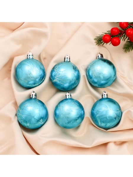 Набор пластиковых шаров d-5см 6шт голубой Северина
