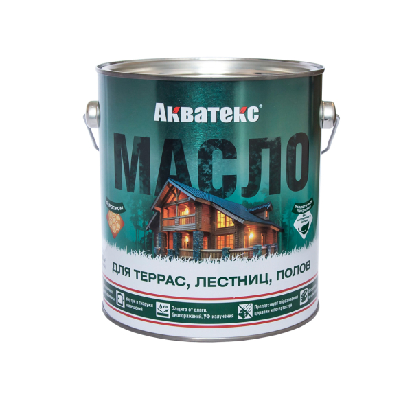 Масло для террас и полков 2,5л Акватекс