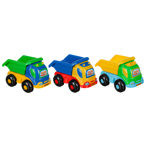ИГРОЛЕНД Самосвал игрушечный в сетке, пластик, 16х26х17 см, 3 дизайна, для детей 3+