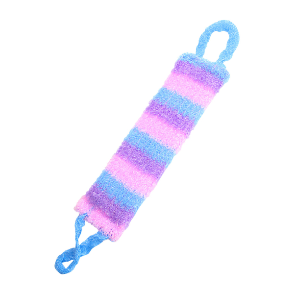 Мочалка для тела 12*45см цвет микс Радуга ДОЛЯНА