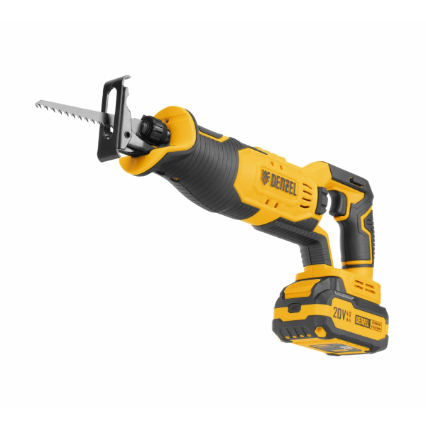 Пила сабельная акк 20В 1*4А*ч 4000х/мин пропил 180мм RS-180 Denzel