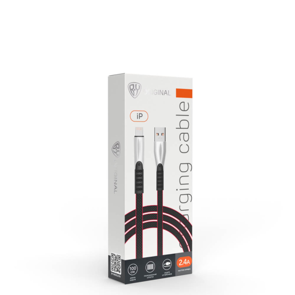 BY Кабель для зарядки Кобра iP, 1м, 2,4А, черный