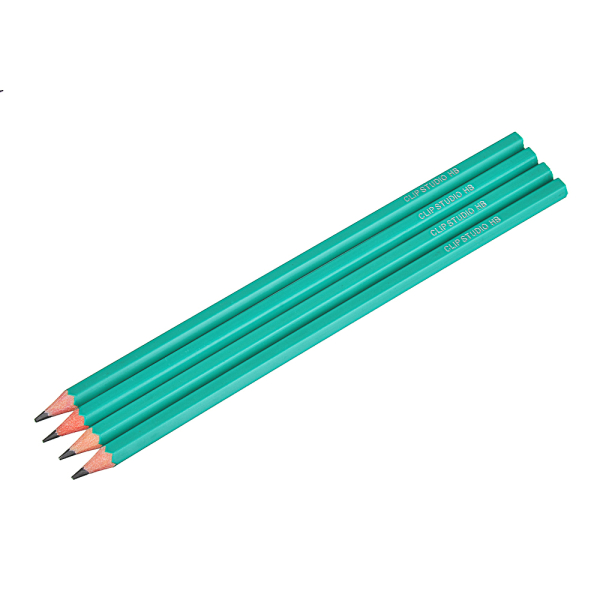 Карандаши чернографитные, 4штуки, цветной корпус