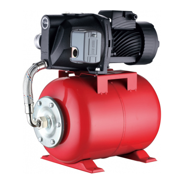 Насосная станция 1100Вт напор 55м глубина 9м 80л/мин 50л ATJET150N Pumpman