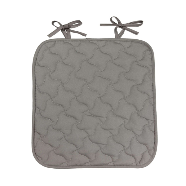 Подушка на стул 38*38см полиэстер серый Linen Way