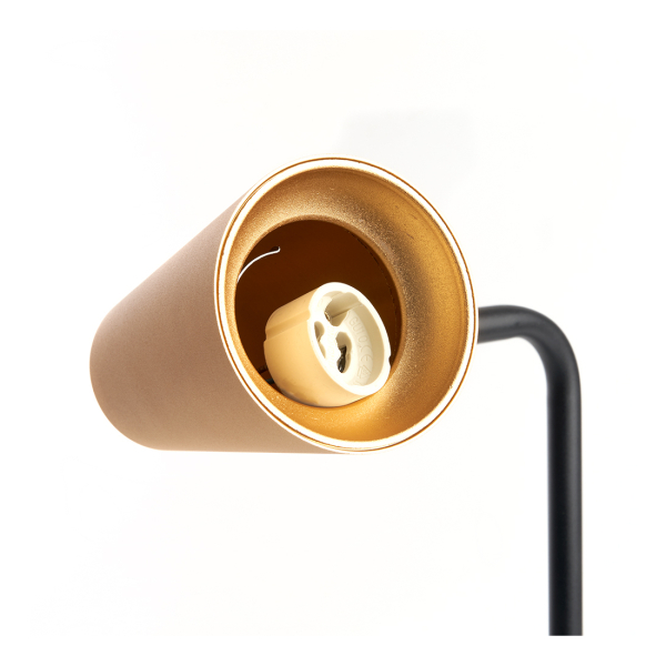 Светильник настольный 35Вт GU10 золото/черный 263*150*398 Feron DE185