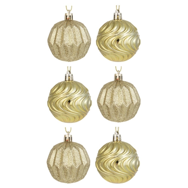 Набор формовых шаров 6x6 см, золото СНОУ БУМ