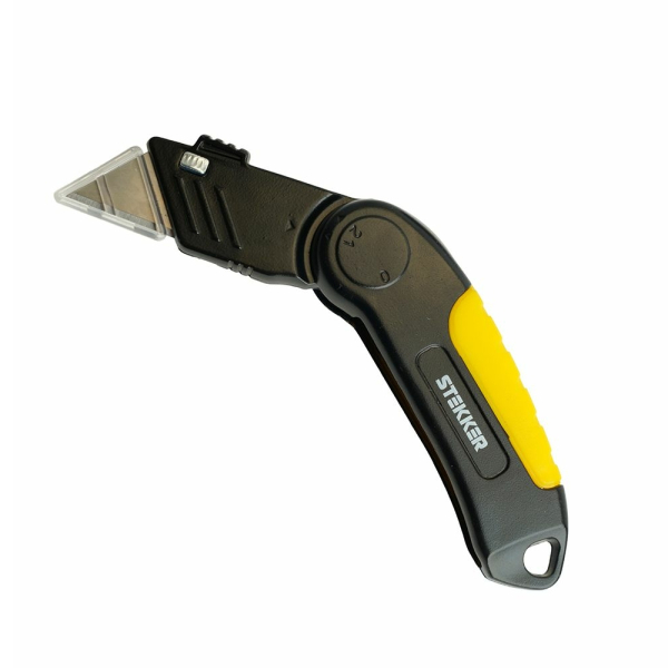 Нож выдвижное лезвие 25мм винтовой фиксатор STEKKER KMU-1-R