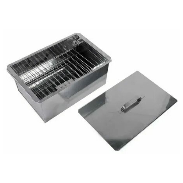 Коптильня 2 яруса 420*270мм сталь 0,8мм Кедр