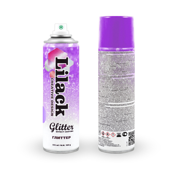 Глиттер GLITTER EFFECT COATING LILACK сверкающее фиолетовый 335мл