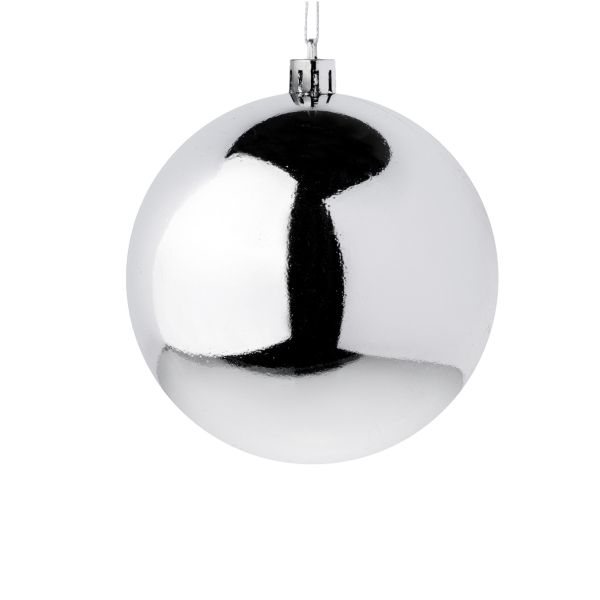 СНОУ БУМ Шар 10см пластик, серебро