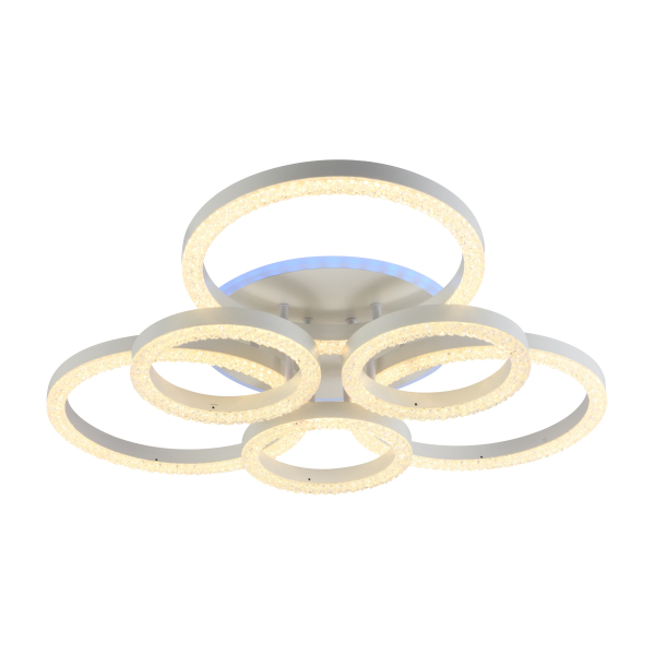 Люстра светодиодная 168Вт+8Вт 3000-6000K DIMMER ПДУ AU62210/3+3 WH (RGB) Атмосфера уюта