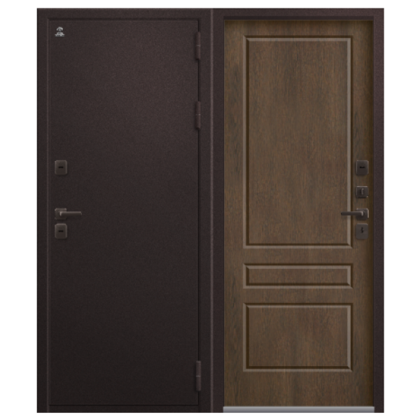 Дверь Т-6 Шоколод букле/ Миндаль 860*2050 L Центурион 2026