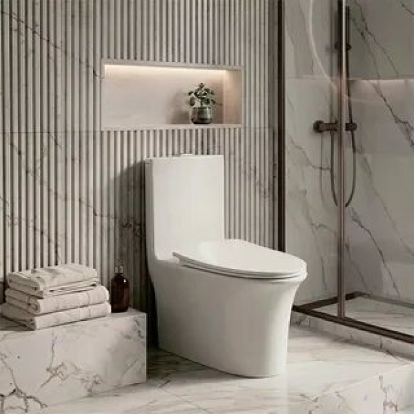 Унитаз моноблок безободковый универс.выпуск дюропласт микролифт Луна AZARIO