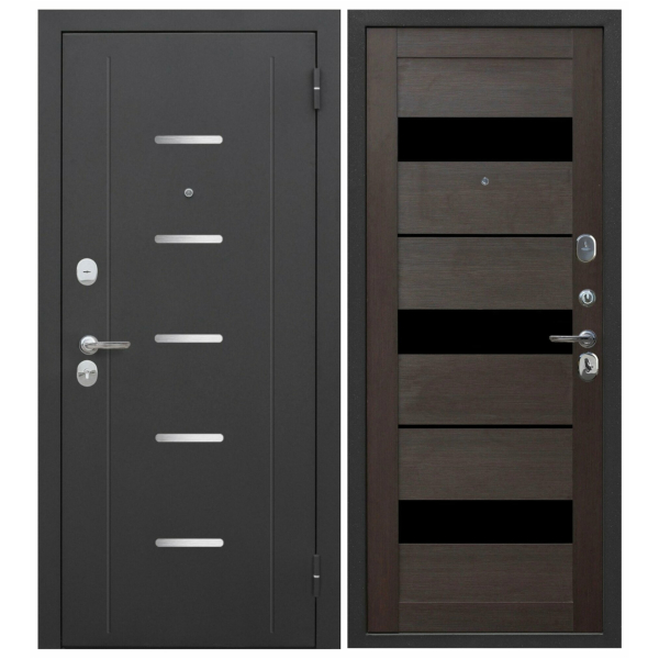 Дверь ГАРДА Муар/ Темный кипарис царга 960*2050 L ФЕРРОНИ