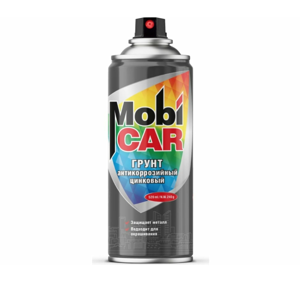 Грунт аэрозольный антикоррозийный цинковый 520мл Mobicar