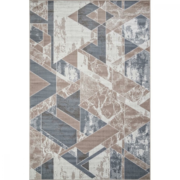 Ковер жаккардовый двухполотный SIERRA "Новация" Бежевый- Синий 3*4м